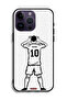 جراب حماية لجهاز Apple iPhone 14 Pro Max بتصميم ميسي سكيتش - 2