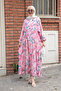 Women's Swallow Patterned Dress Fuchsia - 3