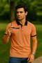 2988-1 Cotton Polo Neck Regular Fit T-Shirt with Collar and Cuff Detail - 3