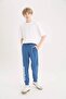 D9994 Indigo Boy's Printed Sweatpants with Elastic Waist and Pockets - 3
