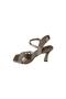 Yazkiş Women Black Skin Satin Cross 3Banded 9cm Goblet Heel Ankle Strap Evening Dress Shoes - 3