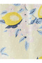 V-Neck Spaghetti Strap Lemon Printed Cotton Pajama Top - 6