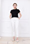 Women's Narrow Leg Elastic Waist Trousers