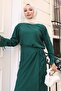 Lace Detailed Skirt Suit Emerald Hm2724 - 2
