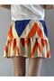 Pleated Elasticated Zigzag Skirt Ruffled Skirt - 2