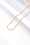 Round Snake Italian Chain Stainless Steel Necklace Gold Color - 3 mm - 3
