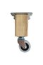 Kale Wooden Wheel Leg Furniture Table Cabinet Wheel Leg (Without Brake)(15cm)(Walnut Tree)(2 Pcs) - 2
