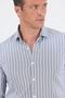 Men's Dark Navy Blue Long Sleeve Half Italian Collar Easy to Iron Slim Fit Flexible Shirt 1004250227 - 4