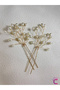 3-Piece Elegant Pearl Bridal Crown Hairpin Hair Bun Pin Gold - Wedding Wedding Engagement Promise Accessory - 7