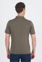 Khaki Short Sleeve Plain Suprem Polo Collar Pocketless Flexible Casual Slim Fit T-Shirt 1011250161 - 5