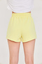 Women's Yellow Modal Fabric Summer Shorts with Pockets, Elastic Waist, Laced Flexible Lycra Daily Comfortable Model - 8