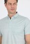 Green Polo Neck Short Sleeve Pocket Comfort Fit Cotton T-Shirt 1011250180 - 4