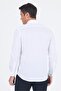 Men's White Smart Collared Long Sleeve Slim Fit 100% Cotton Shirt 1004250223 - 5