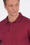 Burgundy Sleeveless Plain Suprem Polo Collar Pocketed 100% Cotton Comfort Fit T-Shirt 1011250189 - 4