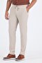 Men's Light Beige Flexible Waist Elastic Side Pocket Comfort Fit Jogger Trousers 1003250210 - 2