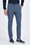 Men's Navy Blue Textured Side Pocket Slim Fit Jogger Pants 1003250161 - 3