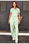 Stone Detailed Bottom Top Summer Suit - 2