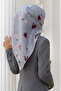 Tivil Silk Scarf 17645 - 15 - 0028 - 0019 Gray Mixed Pattern