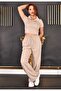 Stone Detailed Bottom Top Summer Suit - 2