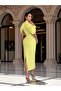 Shoulder Detail Halter Neck Belted Stone-Detail Dress - 2