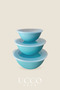 Set of 3 Storage Containers 1+2+3 Liter Food Storage with Lid Microwave Refrigerator Compatible Pinterest Bowl - 5