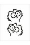 2Pcs Cute Face Rearview Mirror Car, Car, Auto, Motorcycle, Helmet, Laptop, Glass Sticker 10X8 cm