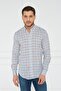 Giorgianni Lapel Button Plaid Linen Slim Fit Shirt
