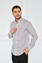 Giorgianni Lapel Button Plaid Linen Slim Fit Shirt - 3