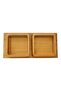 Natural Wooden Snack and Breakfast Plate – Presentation Plate with 2 Bowls and Tray T34 - 3