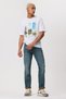 Jagger Men's Slim Straight Slim Fit Regular Waist Straight Leg Jean Trousers Green