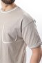 Painted Gray Pocket Detailed Men's T-Shirt 6176 - 4