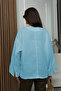 Muslin Embroidered Tie Kimono Shirt - 4