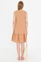 Women's Milk Coffee Sleeveless Skirt Ruffle Dress Arm-18Y001156 - 5