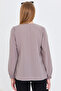 Women's Dark Gray Sleeve Elastic Wrinkle Shirt Arm-24K001002 - 5