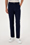 Men's Carrot Fit Navy Blue Canvas Trousers 50300193-Vr033 - 2