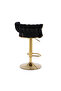 Modern Velvet Fabric China Golden White and Gold High Counter Stool Swivel Hand Made High Chairs for - 4