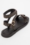 Carril Brown Genuine Leather Trock Women's Sandals - 5