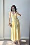 Women's Yellow Long Dress 0994-0099 - 3