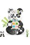 9 in 1 Large Wooden Multifunctional Panda Busy Board - 2
