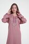 Ladies Printed Jalabiya - Full-Sleeve crepe Dress with belt