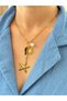Steel Charm Necklace Summer Necklace Pearl Black Pepper Sea Star Sun Necklace - 4
