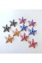 Tile Patterned Pink Starfish Earrings - 3