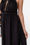 Muslin Summer Dress Knitted Detail 100% Cotton Natural Fabric Black - 3