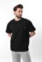 Black Embroidery Detailed Men's T-Shirt E7112 - 2