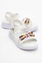 Children's Beaded Sandals White