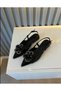 Neva Black Women's Heeled Ballerina Shoes - 3