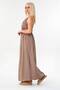 Muslin Summer Dress Knitted Detail 100% Cotton Natural Fabric Mink - 4