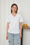 Short Sleeve V-Neck Women's T-Shirt - 4