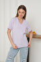Short Sleeve V-Neck Women's T-Shirt - 4