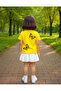 Girls' Crew Neck Front and Back Butterfly Printed T-Shirt - 2